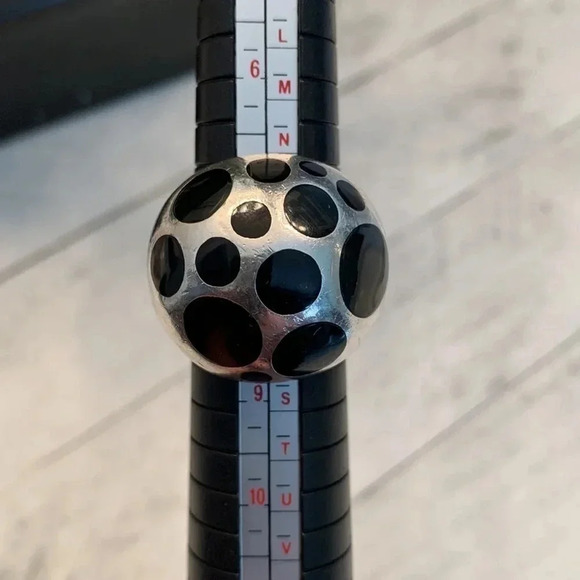 Black Dot  925 Ring - Picture 5 of 8
